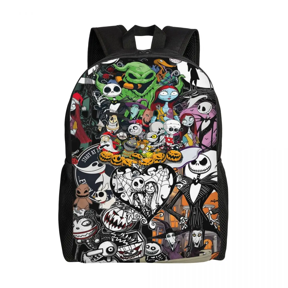 Aangepaste Jack Skellington rugzak heren dames casual boekentas voor College School Living skelet tassen
