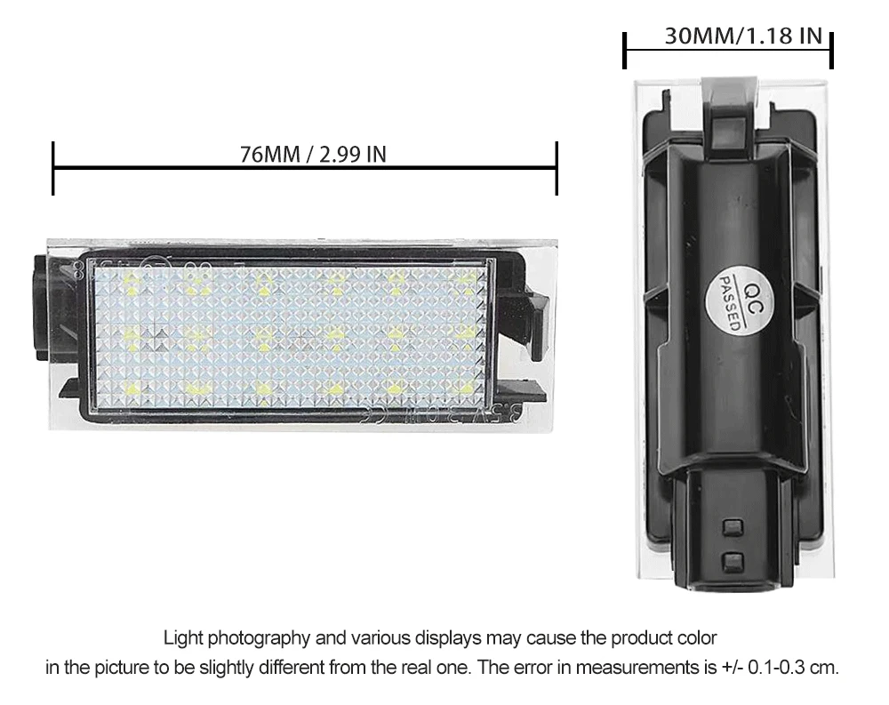2 Stück Auto-LED-Kennzeichenbeleuchtung Weiß für Renault Trafic 3 (X84) 2014 2015 2016 2017 2018 2019 2020 Canbus Fehlerfrei – Detail 8