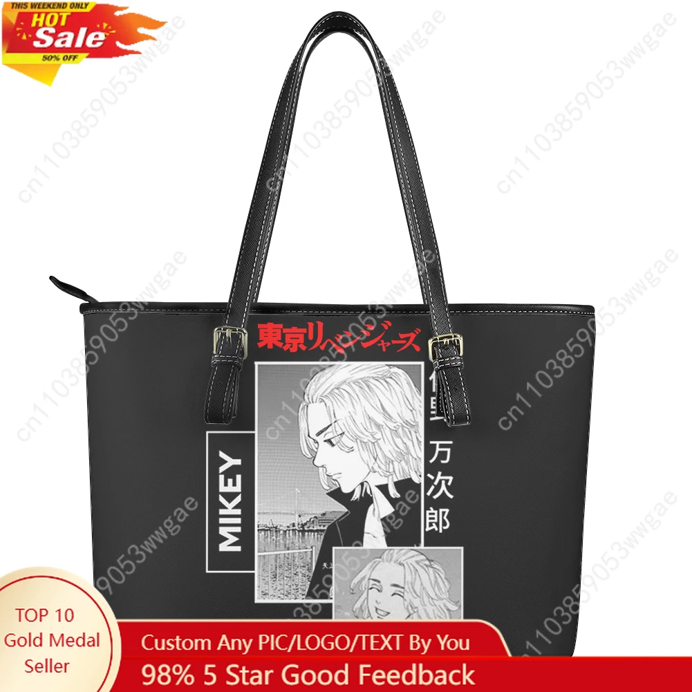 

Tokyo Revengers Handbag Womens Man Vintage Personalized Tote Bag Shoulder Bag Business Leather Purse Travel Customized Bag Gift