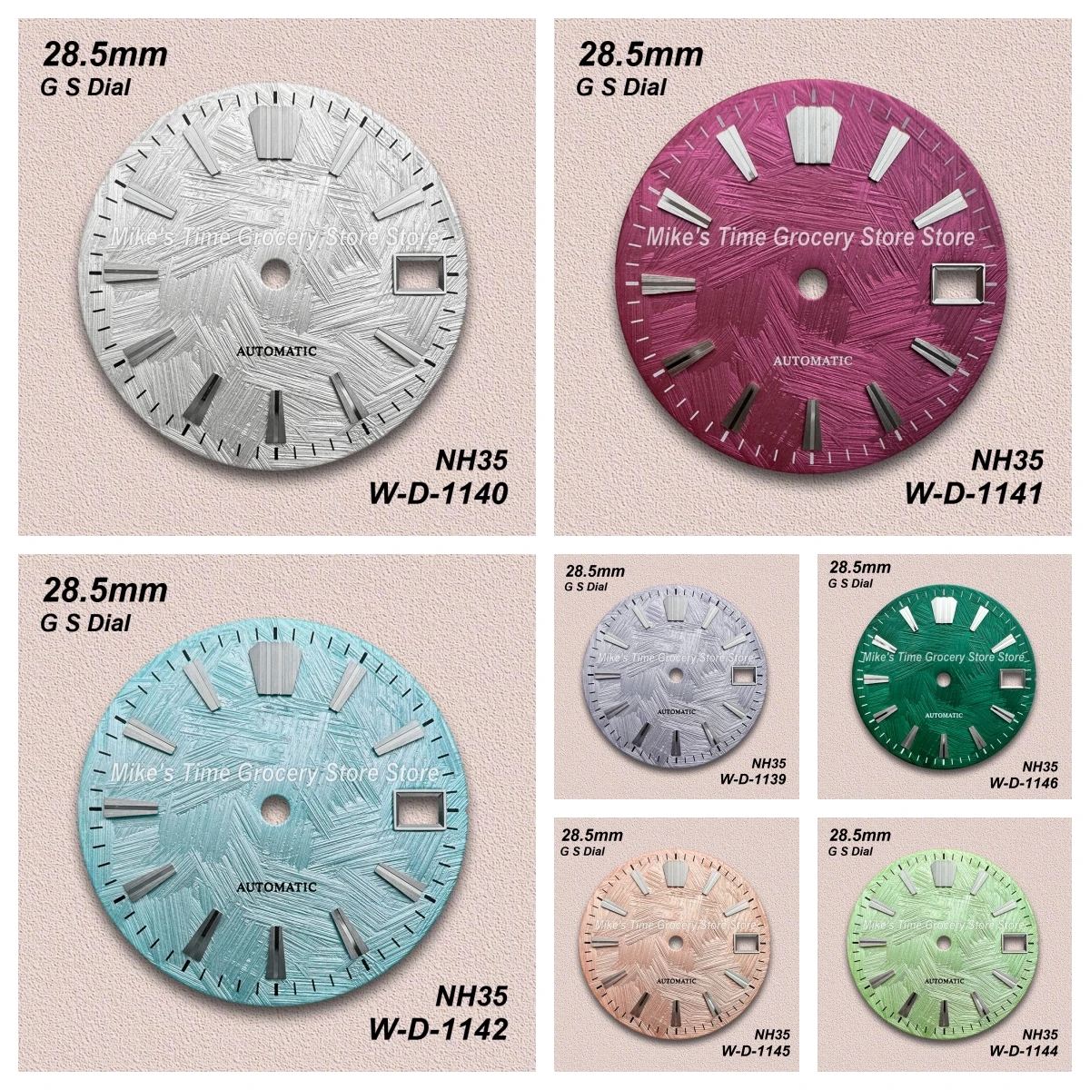 

28.5mm G S Logo Brush Dial Fit NH35/NH36/4R/7S Movement No Luminous High Quality Watch Modification Accessories