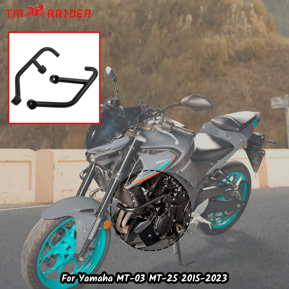 

For MT-03 MT-25 Motorcycle Steel Engine Guard Frame Protector Crash Bars For Yamaha MT03 MT25 MT 03 25 2015-2023 Accessories