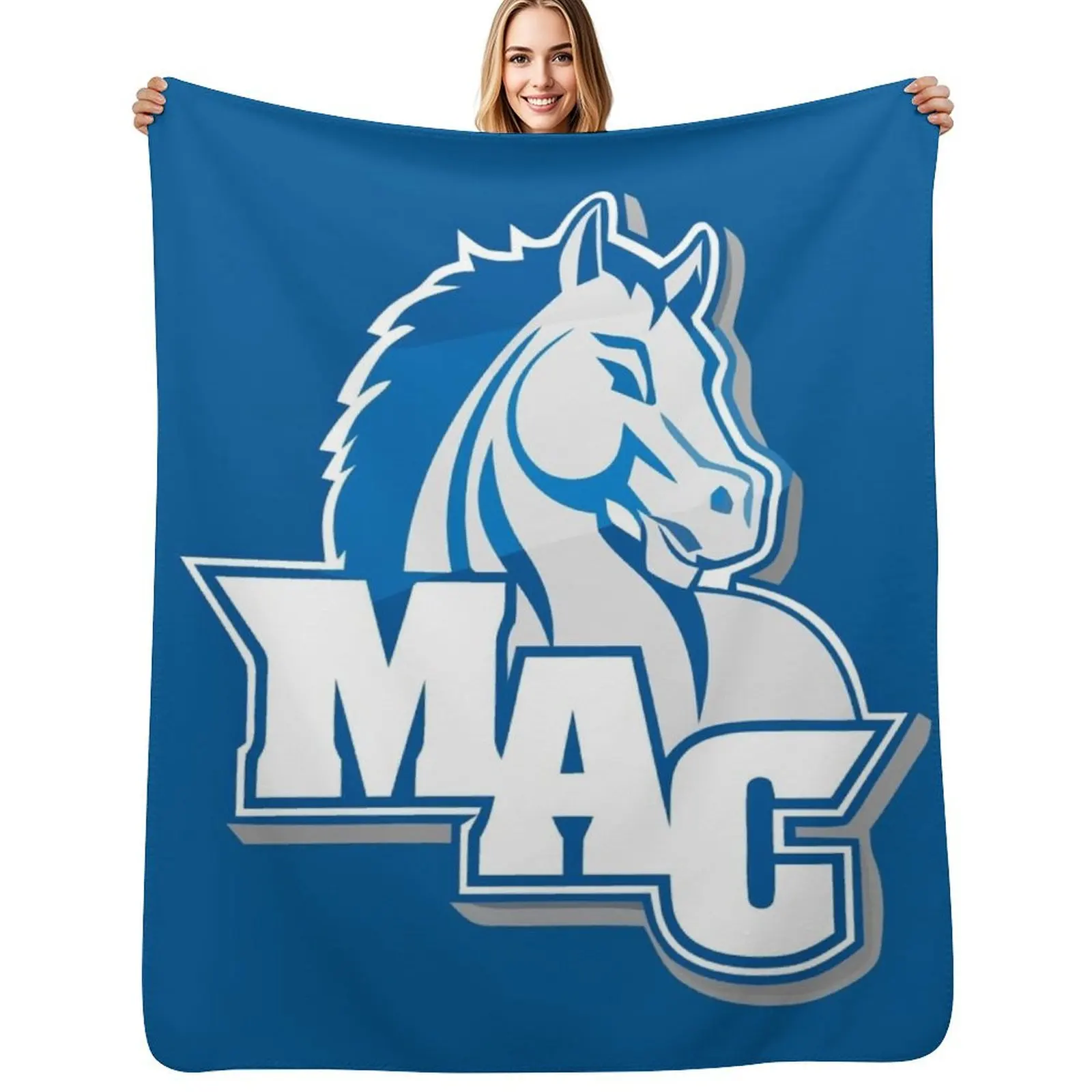 

The Mount Aloysius Mounties Throw Blanket Cozy Sofa Blanket for TV Watching Napping