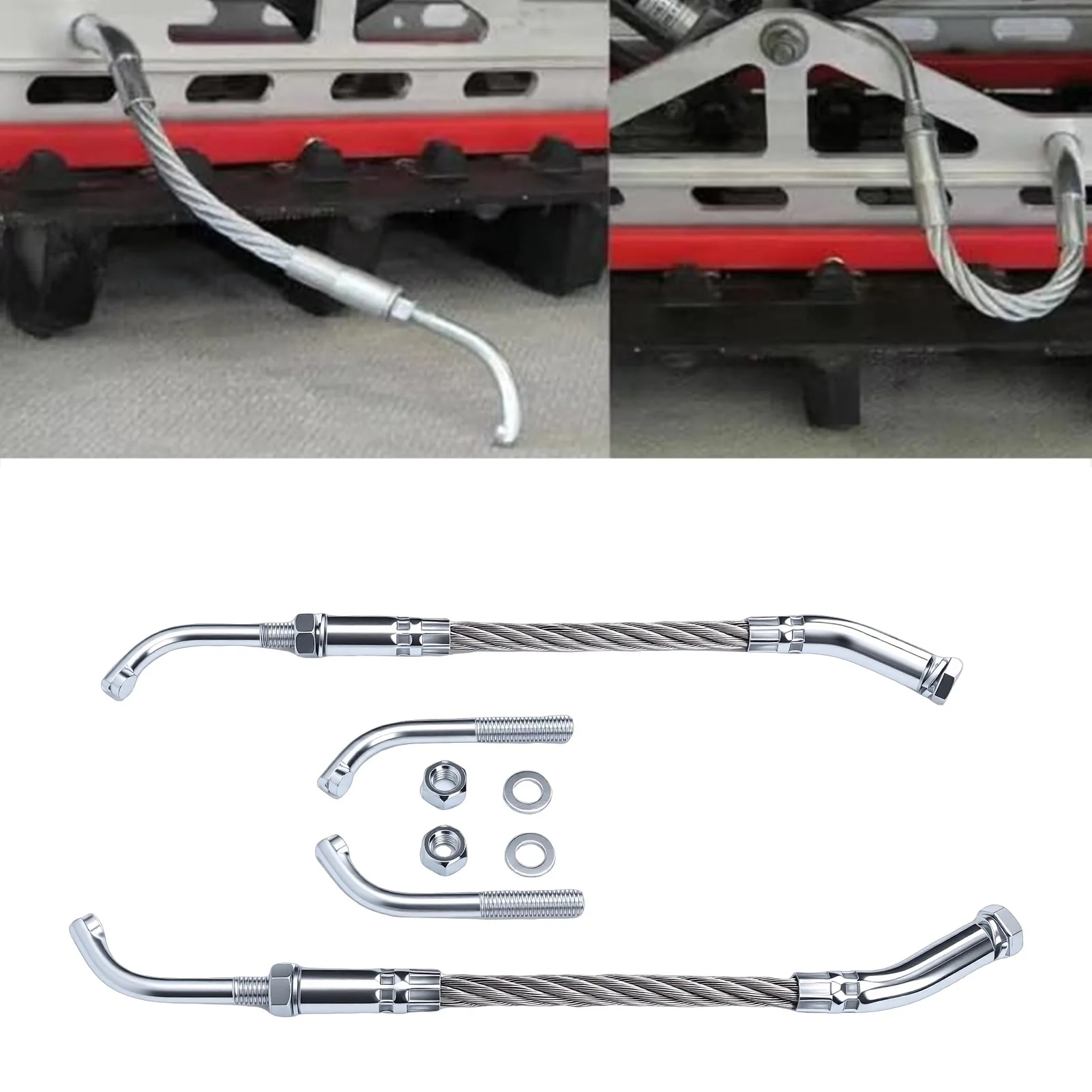 

Ice Scratchers Kit for Track Height 2-1/2 All Snowmobile Equipped with Reverse and Non Reverse Gears Ice Scratchers