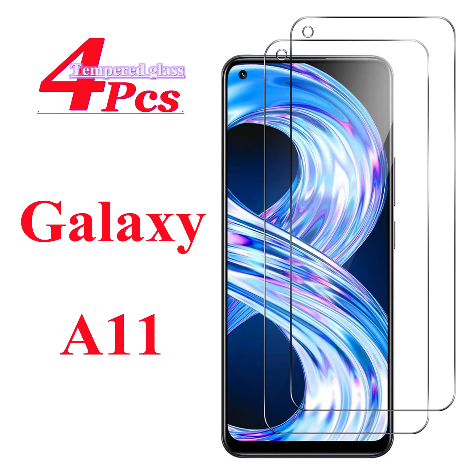 

2/4Piece For Samsung Galaxy A11 full HD ultra-high strength 9H anti fingerprint hardness bubble free transparent Tempered glass