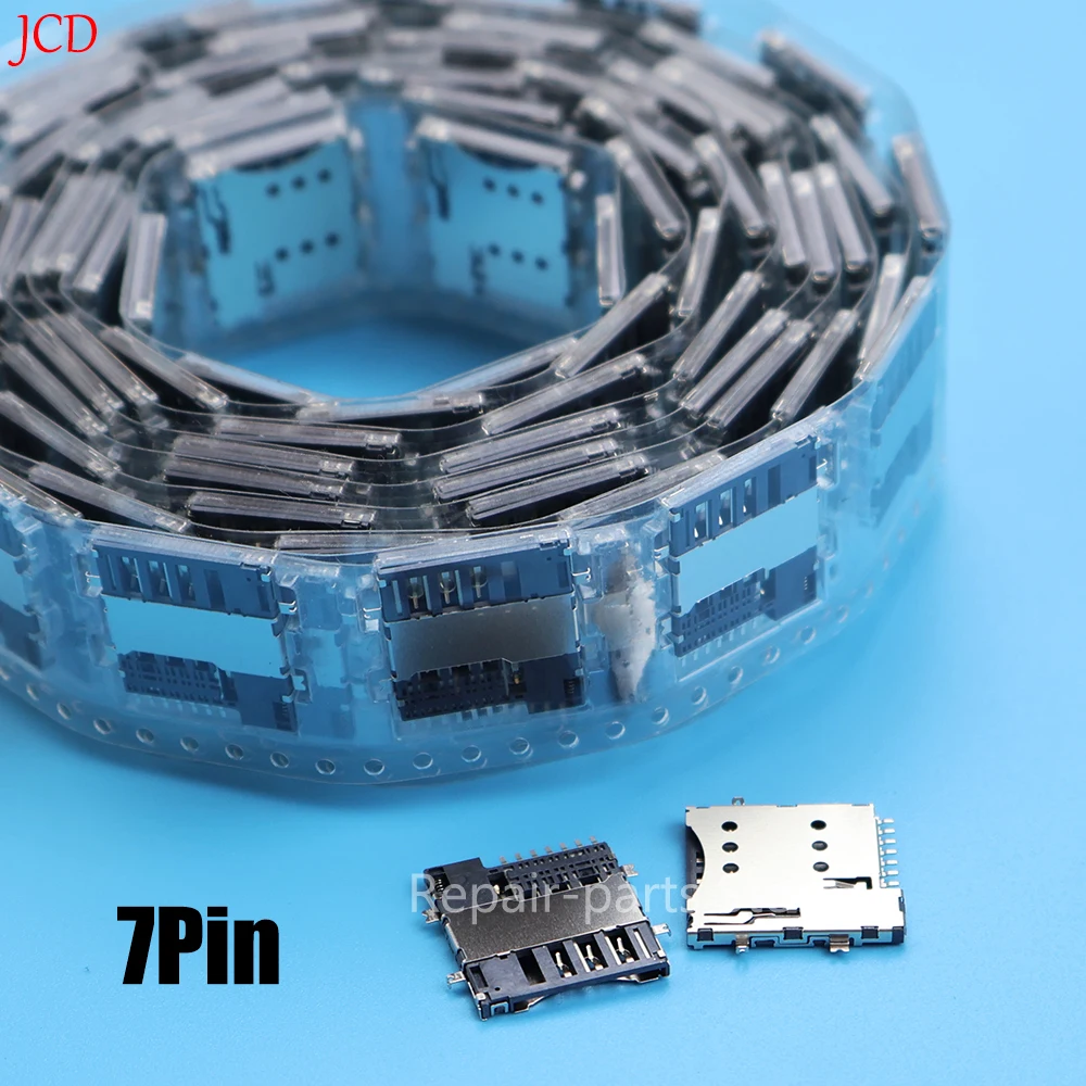 JCD 7P MICRO SIM-Kartenanschluss 7-Pin Micro SIM-Sockelhalter 1,35H Selbstverschließend mit Schalter PUSH Mobiler Kartenhalter Neu – Detail 1
