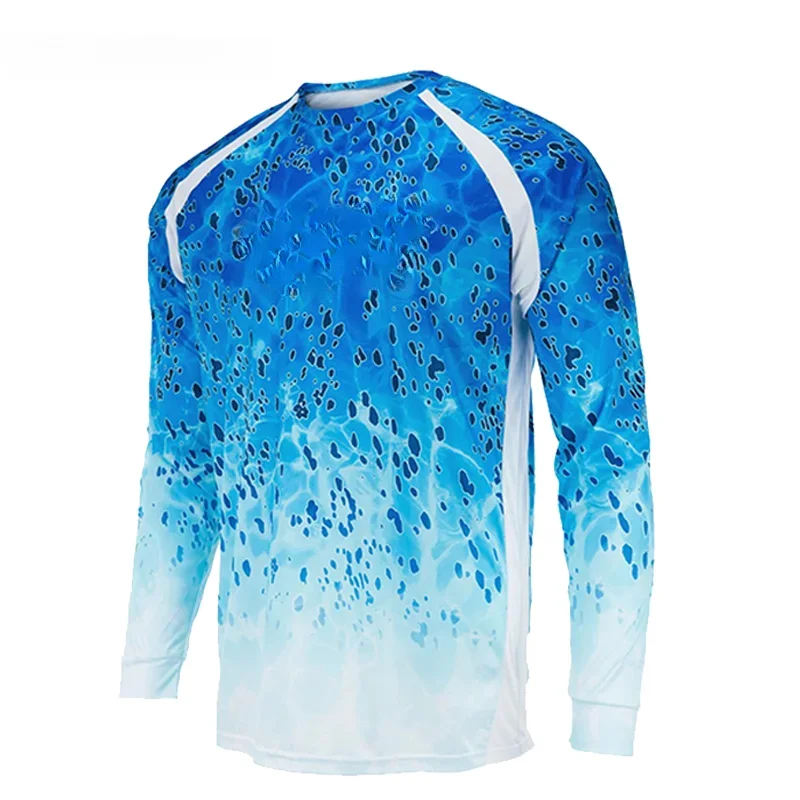 UPF 50+ Shirts Fishing Apparel Outdoor Long Sleeve Top Wear T-shirt Sun Protection Jersey Breathable UV Angling Clothing