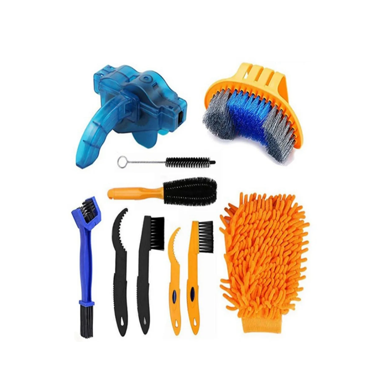 

Bike Cleaning Kit Bicycle Chain Cleaner Scrubber Brushes Mountain Bike Wash Tool Set Bicycle Repair Tools Accessories