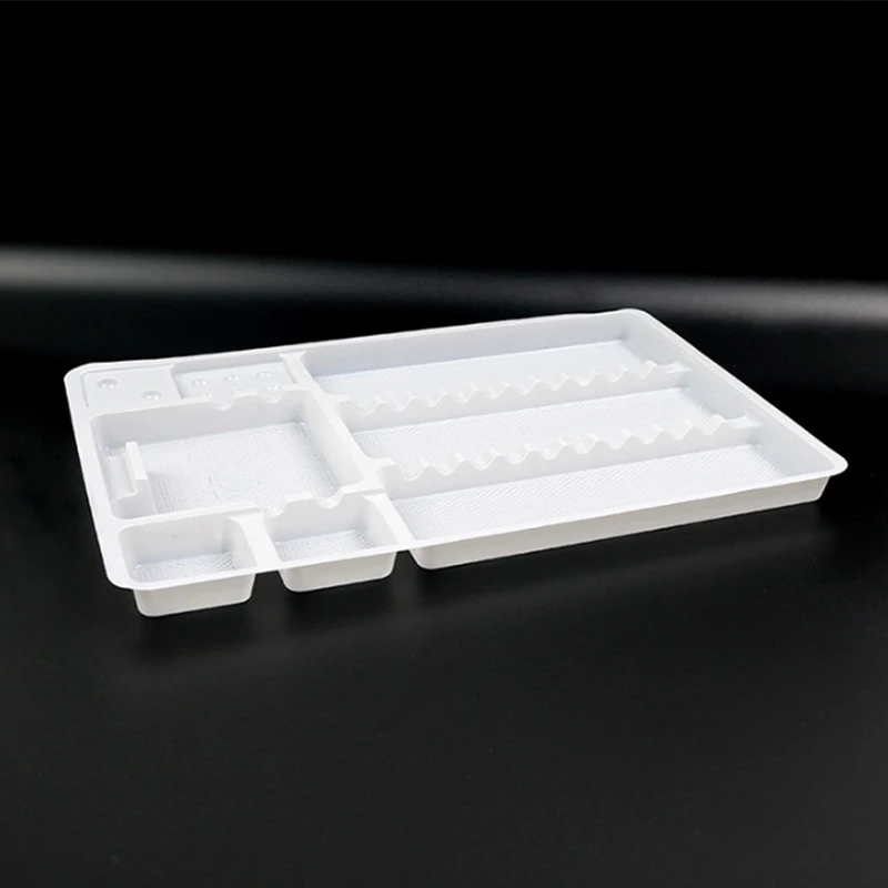 1Pcs Dental Disposable Instrument Tray Plastic Surgical Instrument Tray Box Segregated Placed Small And Large Dental Consumable