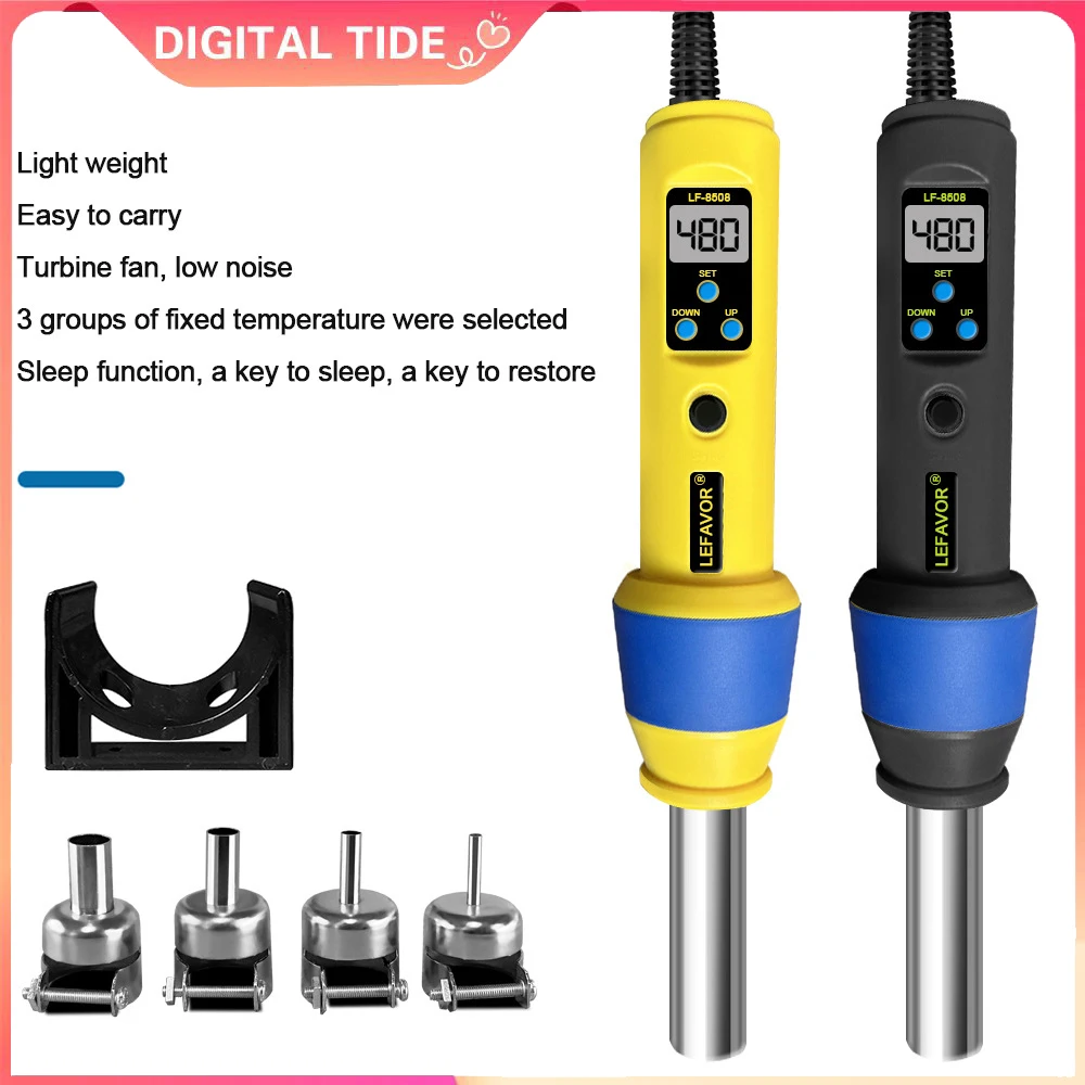LCD Digital Heat Hot Air Gun Desoldering Soldering Station 110V 220V Temperature Adjustable