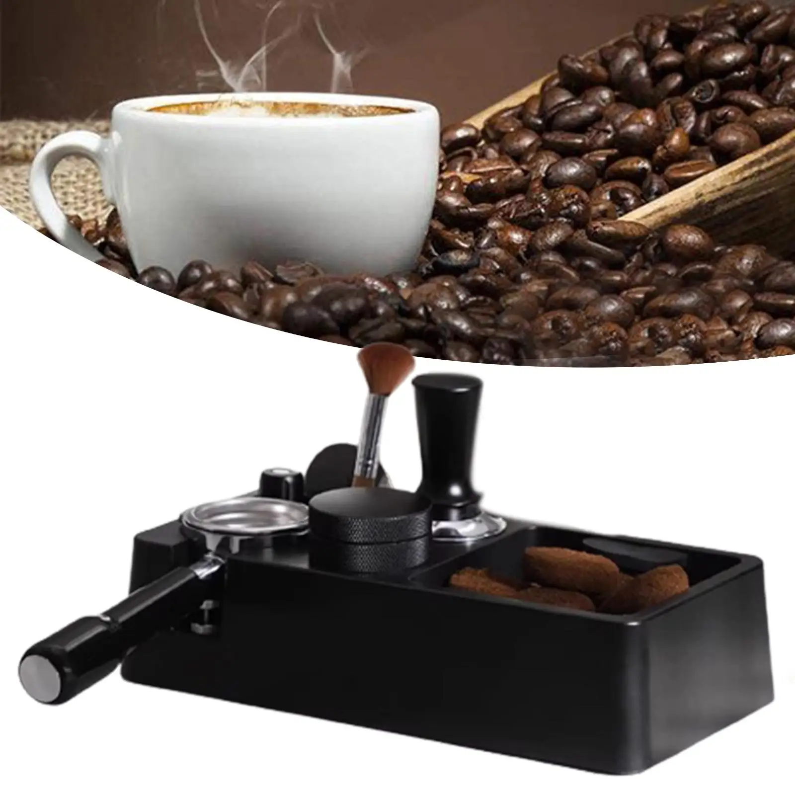 Espresso Knock Box Tamper Espresso Organizer Box for Coffee Bar