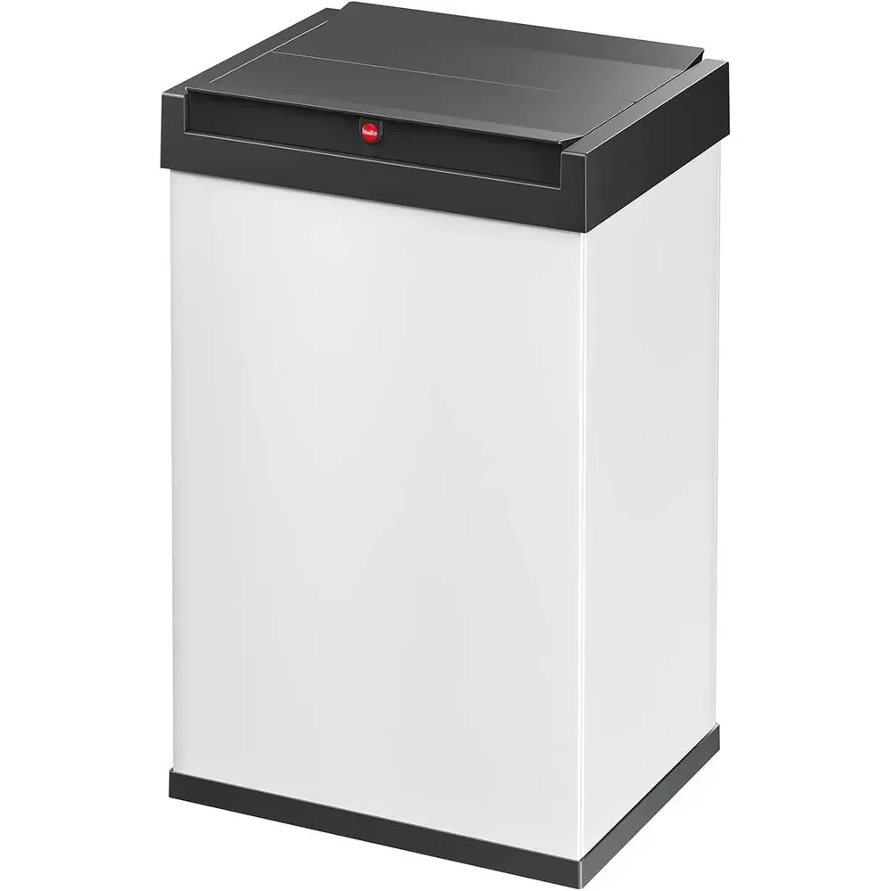 

Swing-Top 35L Stainless Steel Kitchen Trash Bin with Liner Clamp and Self-Closing Lid