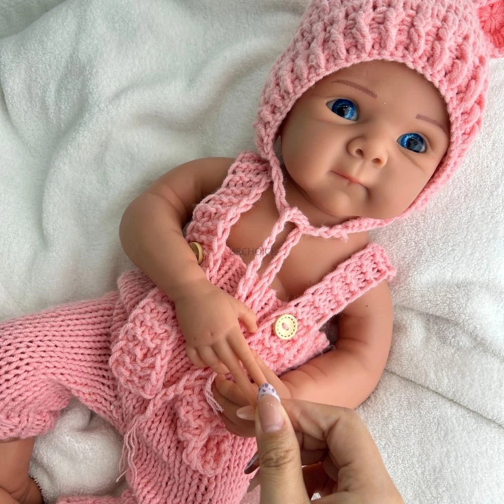 20インチの青い目の女の子ベティ、フルソリッドシリコン製リボーンドール、子供たちに共感心を育むための教育用ロールプレイ新生児人形