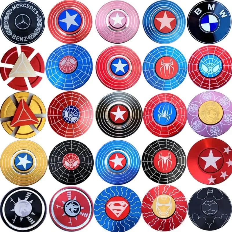 Marvel Fidget Spinner Finger Rotating Metal Finger Captain America Thor Spiderman Reducing Stress in Class Boring Kids Toys