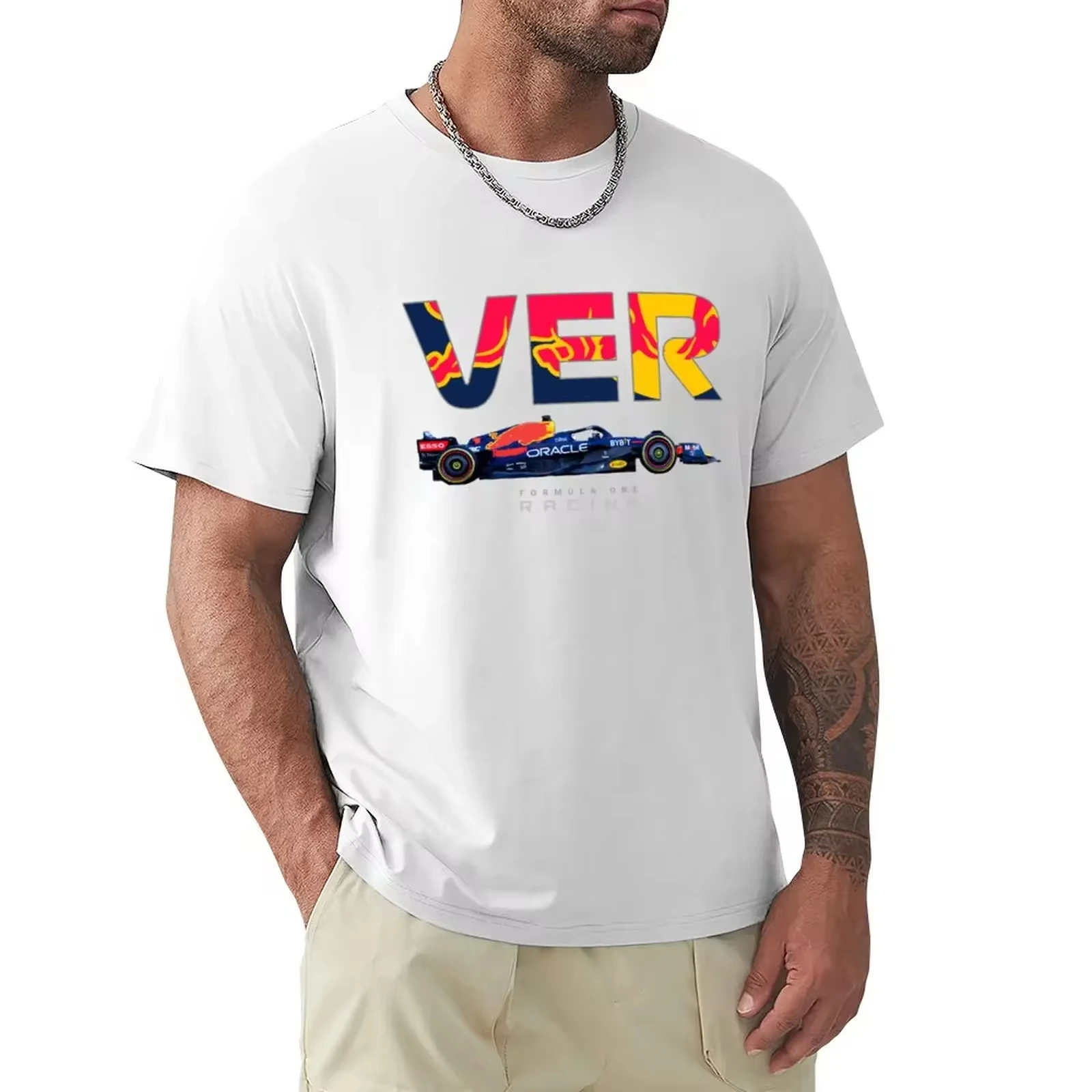 2024 Men Black T Shirt MV F1 Champion Car Cotton Tees Summer Casual Harajuku Oversized High Quality Male Tops Unisex Streetwear