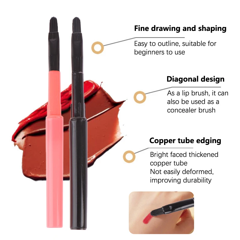 일회용 립 브러쉬 글로스 완드 어플리케이터, 메이크업 화장품 미용 도구, 립 라이너 브러쉬, 립 메이크업 도구, 세트당 10 개