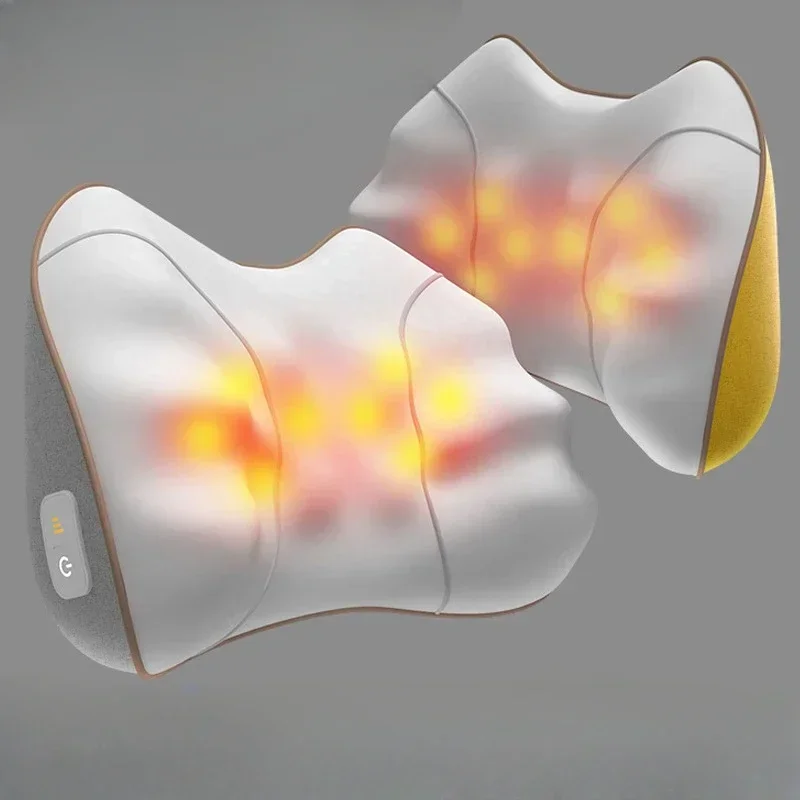 

2025 5 Lumbar Massager Back Mounted Neck Hot Compress Massage Pillow Lumbar Spine Massage Pillow Cervical Spine Massage Instr