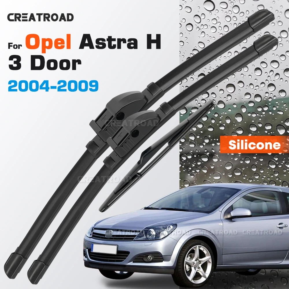 

Silicone Wiper Blades Fit For Opel Astra H G TC 3 door 2004-2009 Coated Silent HD Wear-Resistant Windshield Wipers 22"+18"+9"