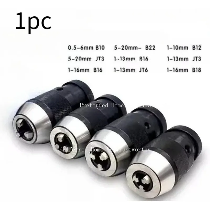 Suitable for Self‑Tightening Keyless Drill Chuck 1‑13 B16 1‑16 B18 JT6 B22 Milling Drill Tool