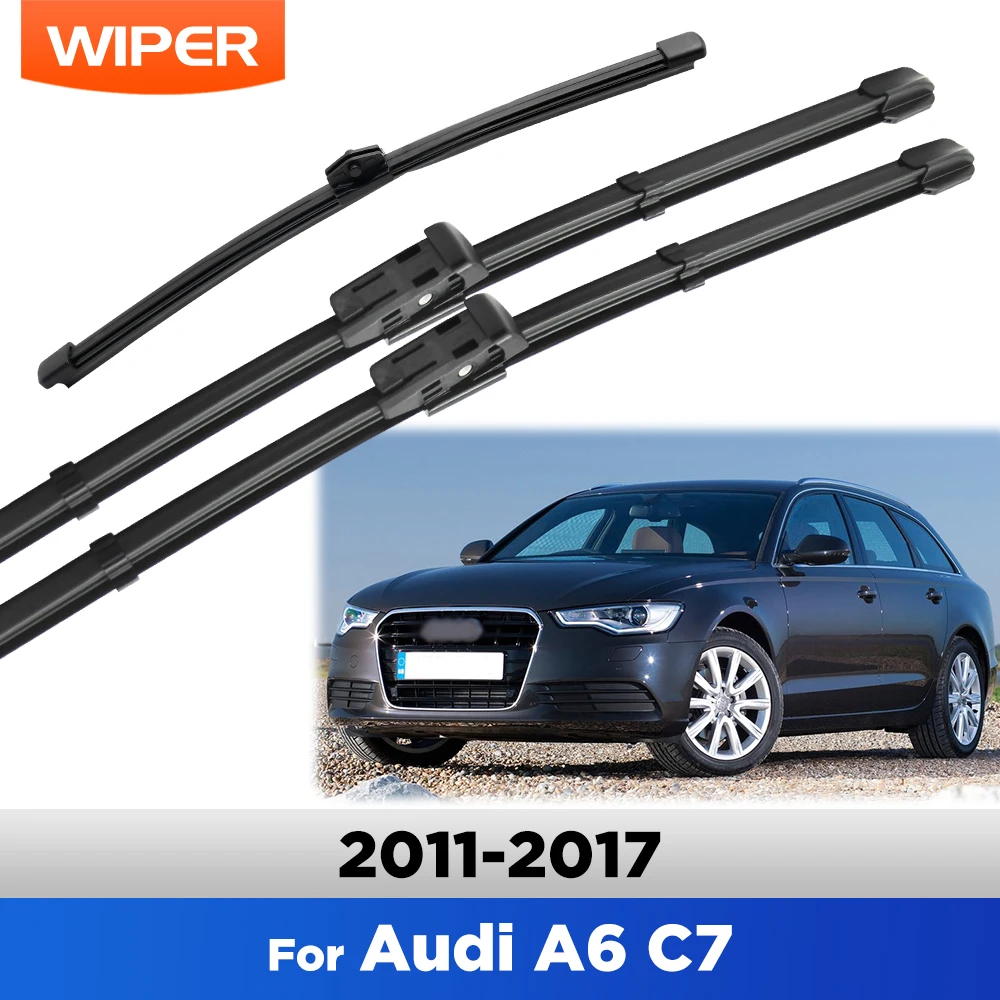 

For Audi A6 C7 2011-2017 2012 2013 2014 2015 2016 Wiper Front&Rear Wiper Blades Windshield Windscreen Window Brushes 26"+21"+16"