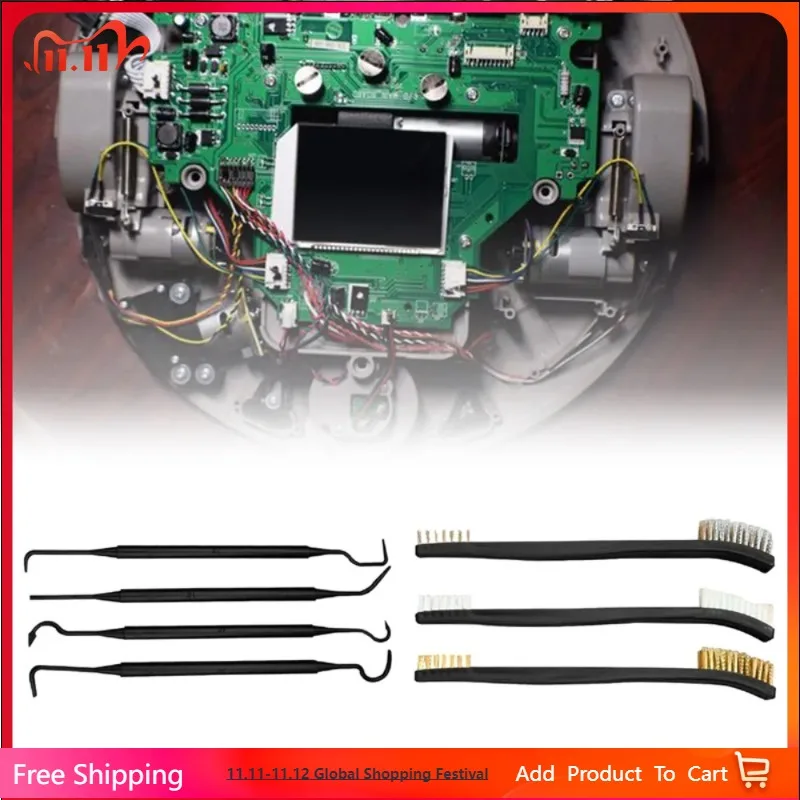 

7 Double Ended Nylon Brush Tubes, Brush Hook Set, 4 Hooks+3 Brush Guns, Brush Hunting, Polishing Brush, Copper Wire Brush