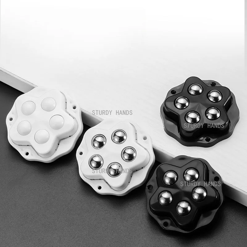 8pcs Self Adhesive Casters, Multi Ball Mobile Roller Pads, Heavy-duty Rotating Casters for Boxes, Cabinets, Furniture Containers
