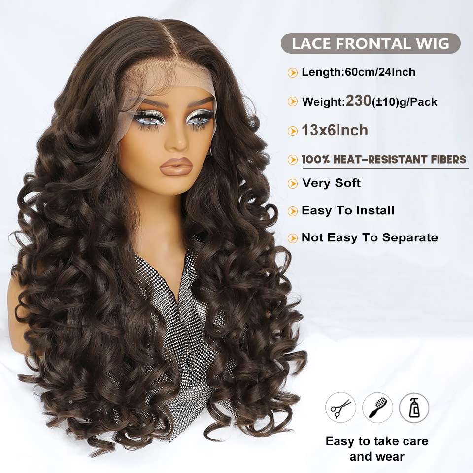 Ombre สีดํา 13X6 สังเคราะห์ Latisha Lace ด้านหน้าวิกผม Pre Plucked วิกผมลูกไม้ด้านหน้าด้านหน้าสําหรับผู้หญิง Curly ไฮไลท์ babyhair