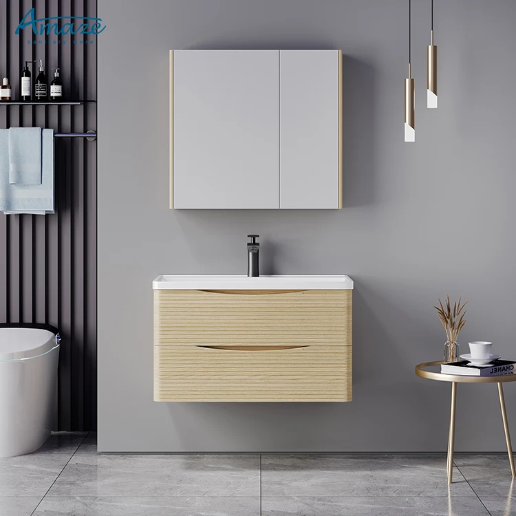 مشروع الفندق الفاخرة الحمام بالباطل الحديثة مزدوجة أدراج الطب خزانة واحدة بالوعة الحائط مجموعات الحمام #4