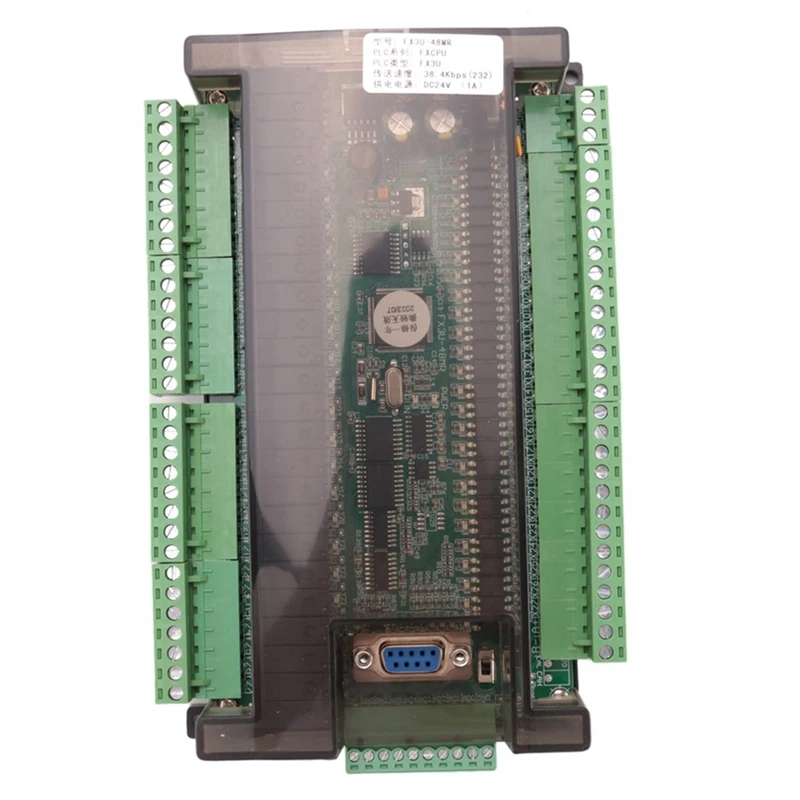 HOT SALE 4X FX3U 48MR RS485 RTC (Real Time Clock) 24 Input 24 Relay Output 6 Analog Input 2 Analog Output Plc Controller