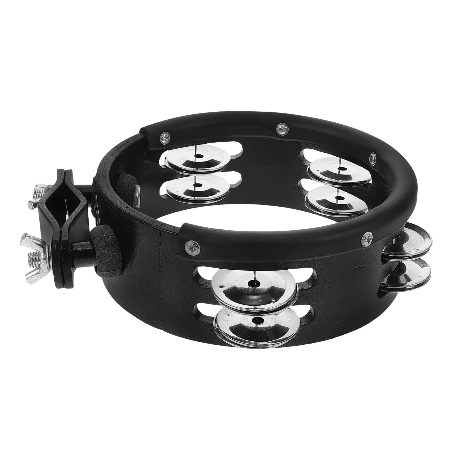 

HiHat 6 Inch Bell Drum Cymbals Hi Hat Tambourine Drum Set Jazz Percussion Wooden Mount Musical Instruments
