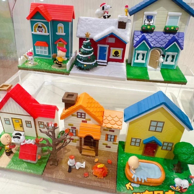 

Re-Ment Snoopy Sweet Little Home Blind Box Miniature House Scene Collectible Anime Figures Desktop Ornaments For Cartoon Lovers