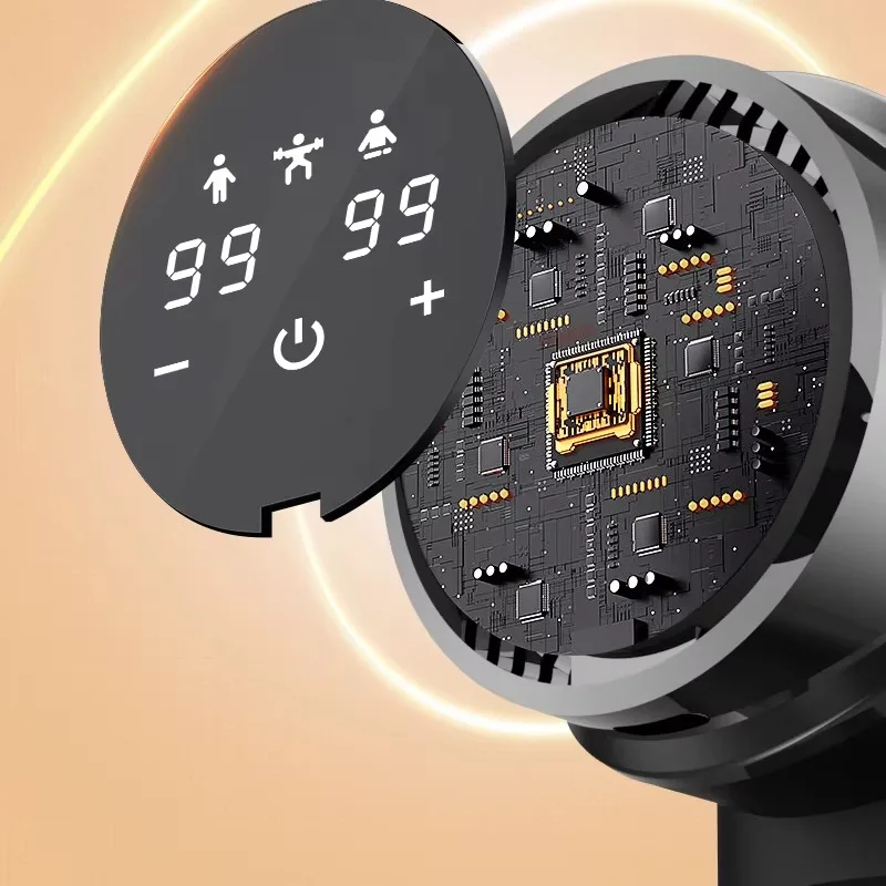 مسدس تدليك ممتاز للاهتزاز والإيقاع لتخفيف الأنسجة العميقة وتجديد شباب الجسم/الرأس مع وظيفة الحرارة #3