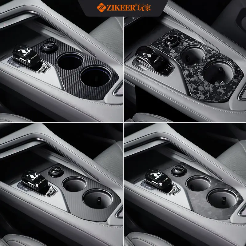 OIMG For 2021-2025 Zeekr 001 Dry Carbon Fiber Center Console Panel Car Interior Accessories Custom Fit Replacement
