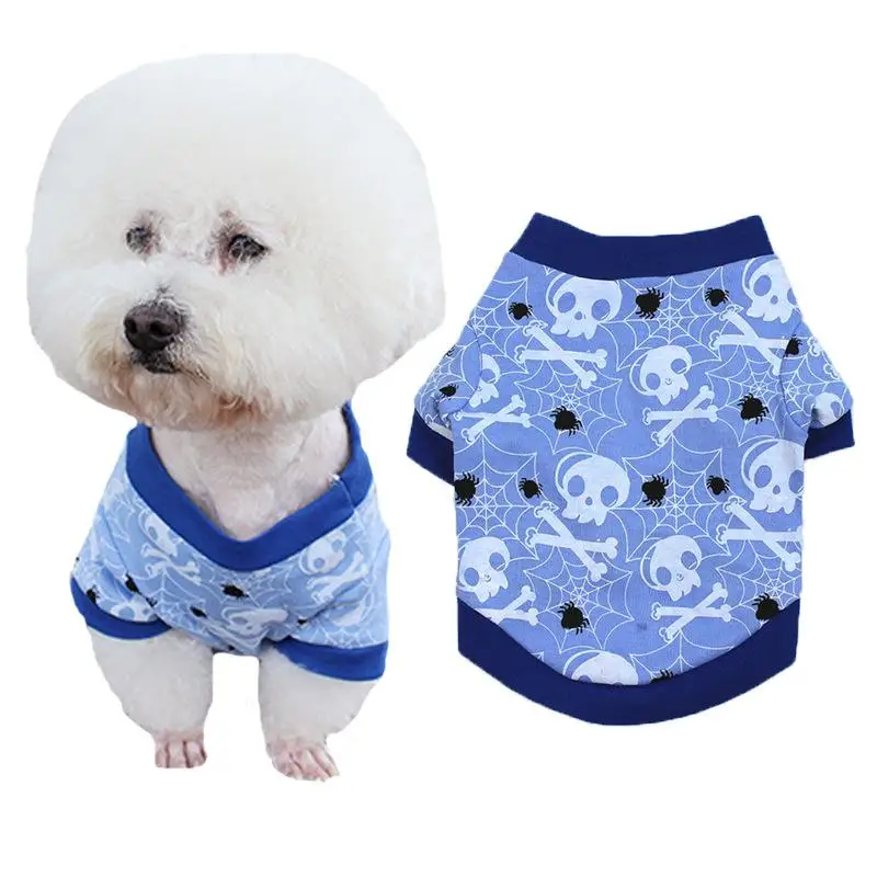 T4-2 Wholesale Halloween funny pet clothes bat skull ghost festival Teddy Bichon cat clothes