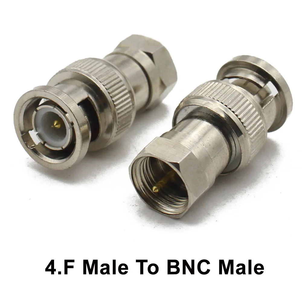 Q9 BNC To F TV female male straight connector F to BNC Male Plug Female Jack  Adapter RF Coaxial Converter for CCTV Camera
