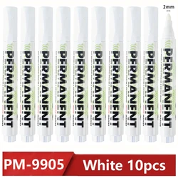 White Marker Pen Set Permanent Waterproof Graffiti Pens for Tire Tyre Tread Painting Notebook Oily Environmental Pen