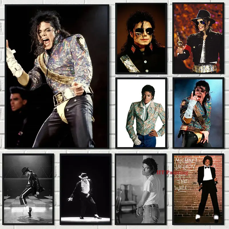 Michael Jackson Musician King Singer Moon Walk Poster Canvas Painting Prints Wall Art Pictures Room Home Decor Fans Gift