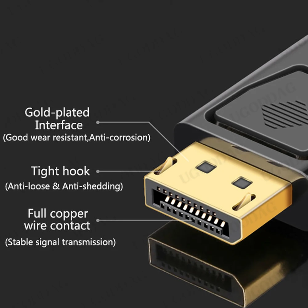 Adaptador 4K DP DisplayPort a HDMI, convertidor de puerto de pantalla DP a HDMI, adaptador HDTV, vídeo, Audio, PC y portátil