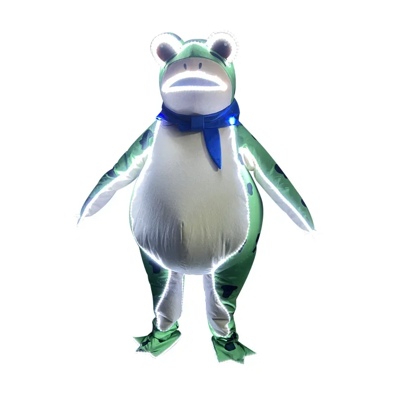 LED luminous Internet celebrity frog doll suit Douyin same performance funny cartoon doll suit inflatable atmosphere clothing