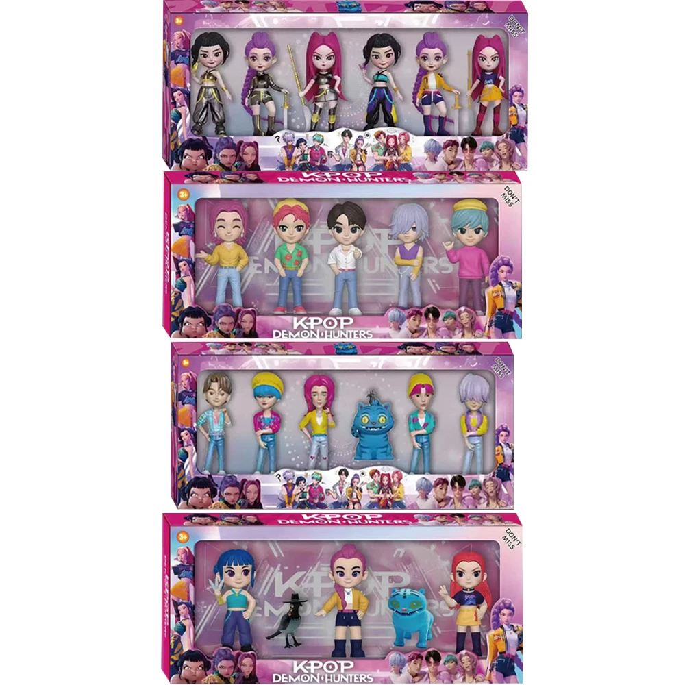 

2026 Kpop Devil Hunter Rumi Zoe Mira anime polyvinyl chloride character collection desktop trinkets Childrens GiftNew Year gift