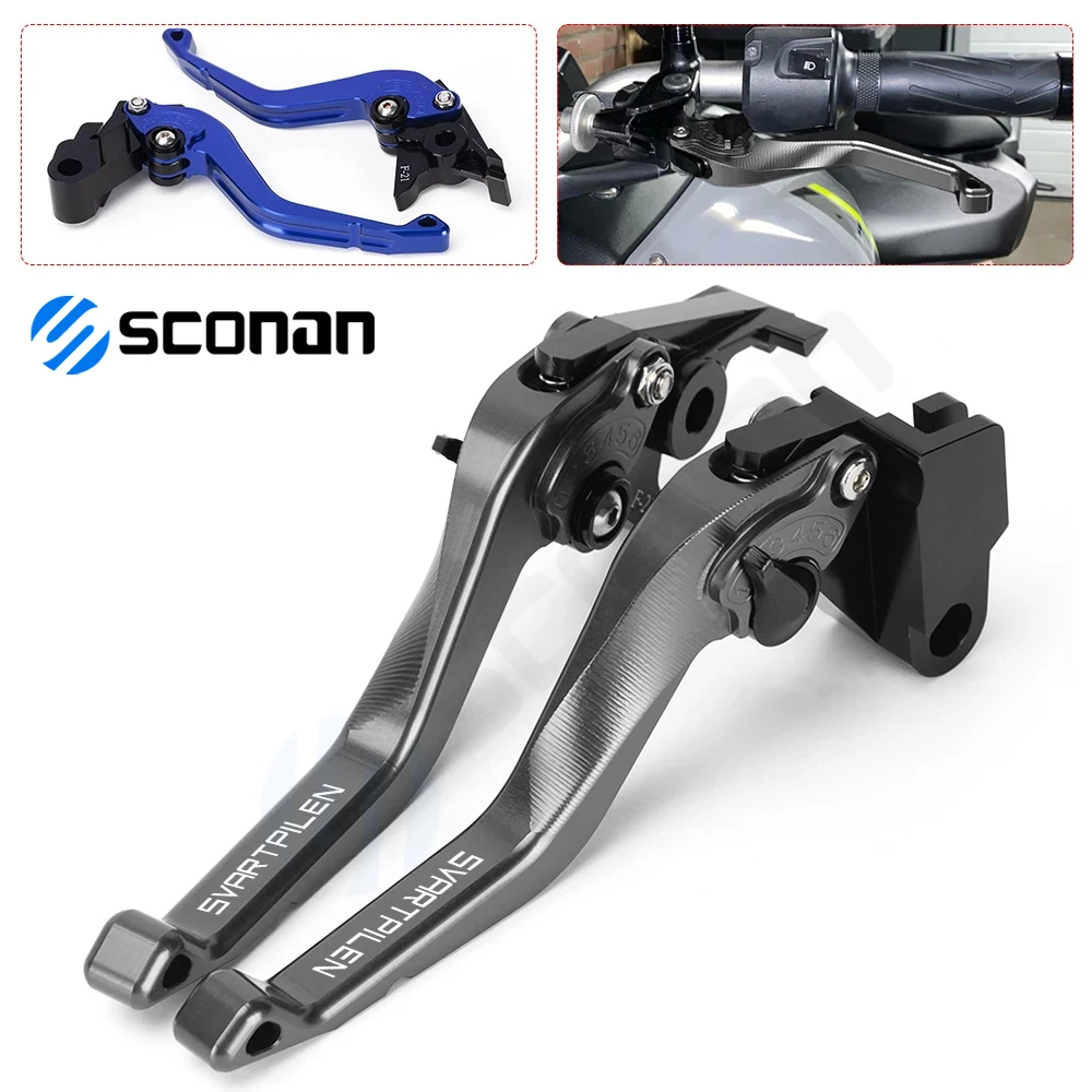 

Motorcycle Accessories CNC Aluminum Short Adjustable Brakes Clutch Levers For Hus Svartpilen 401 2018 2019 2020