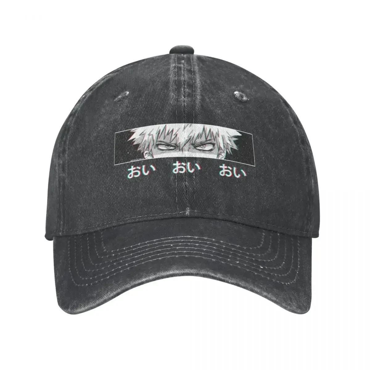 bone-bakugo-'oi-oi-oi'-versao-preta-my-hero-academia-bone-vintage-em-denim-desgastado-bone-snapback-de-anime-presente-para-atividades-ao-ar-livre