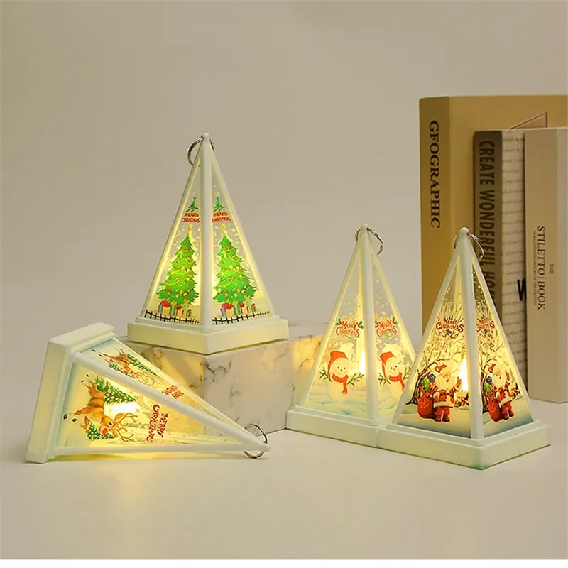 Holiday Supplies Christmas Decorations Pony Lamp Pendant Lamp Ornaments LED Electronic Candle Light Portable Wind Lamp