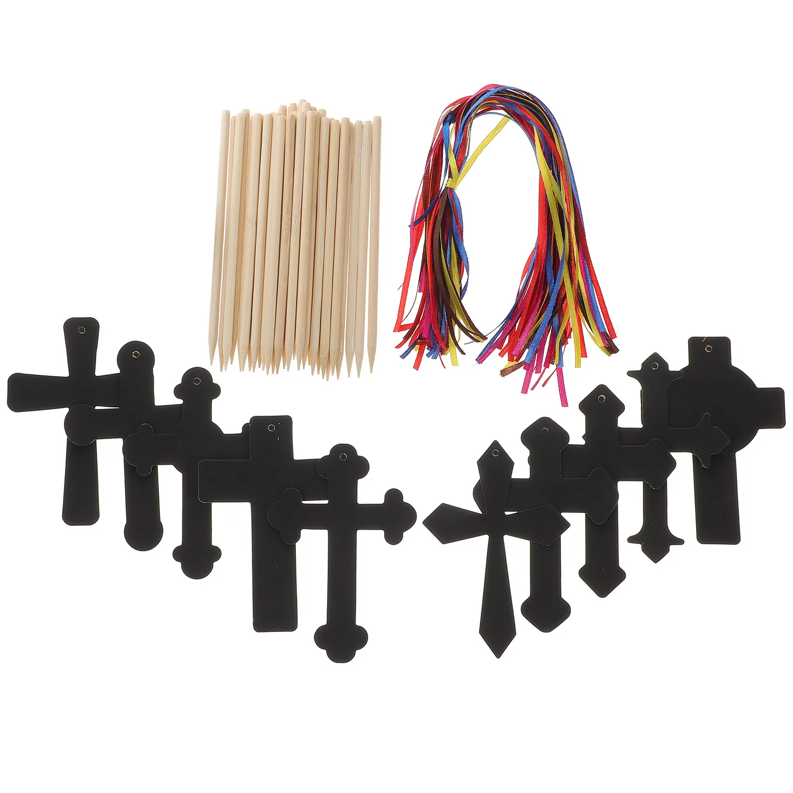 

1Set Children Easter Scratch Craft Kit Cross Style Painting Art Set Unique Holiday Decoration for Classroom Or Home Use