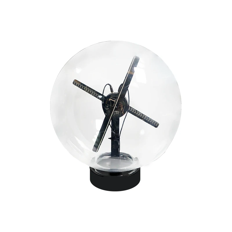 Single and double-sided Christmas ball LED naked eye 3D holographic fan screen advertising transparent screen air imaging