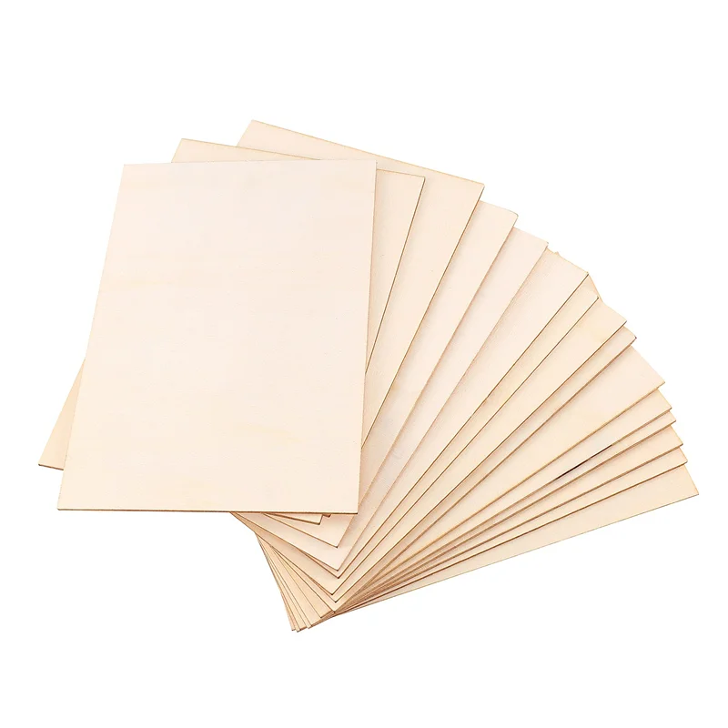 B45C 15PCS Basswood Craft Board Model Toys Building Carving Handicraft Educational DIY Accessories DIY Basswood Chips