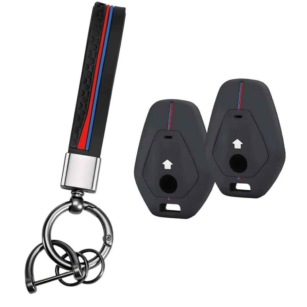 Performance Strip Key Cover With Keychain For BMW R1300GS R12 R1300 R1300R R1300RS R1300RT ADV Soft Silicone Bike Fob Shell