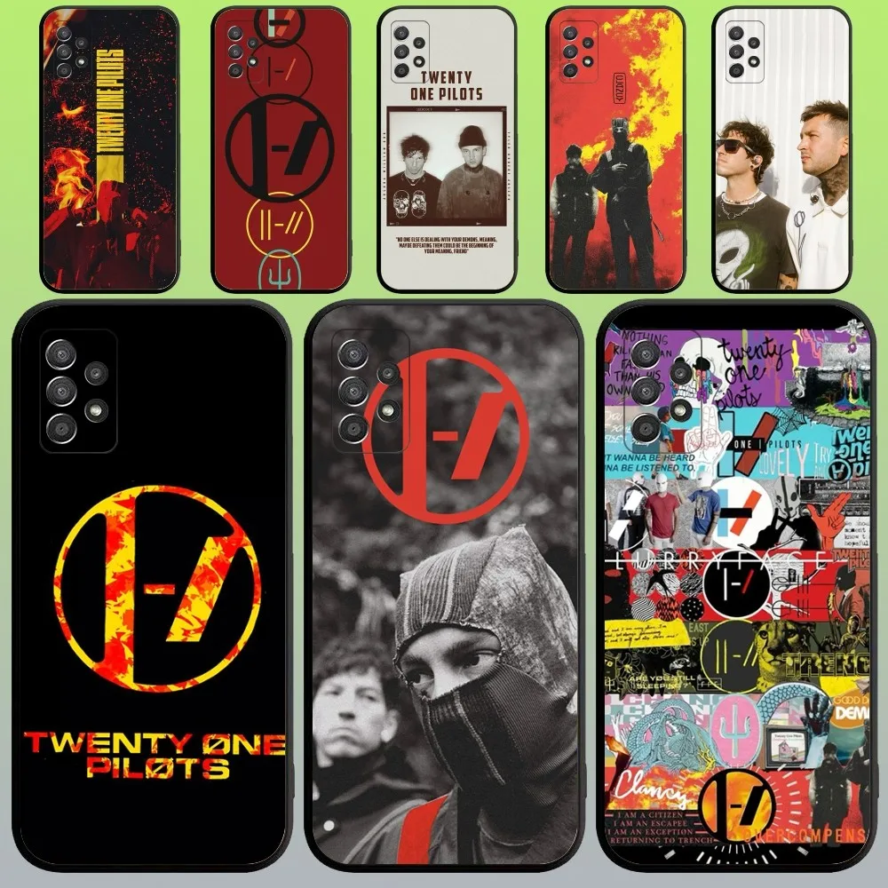 T-Twenty One P-Pilots Phone Case For Samsung Galaxy A20,A21s,A22,A31,A32,A52,A53,A72,73,A80,A91 Soft Black Cover