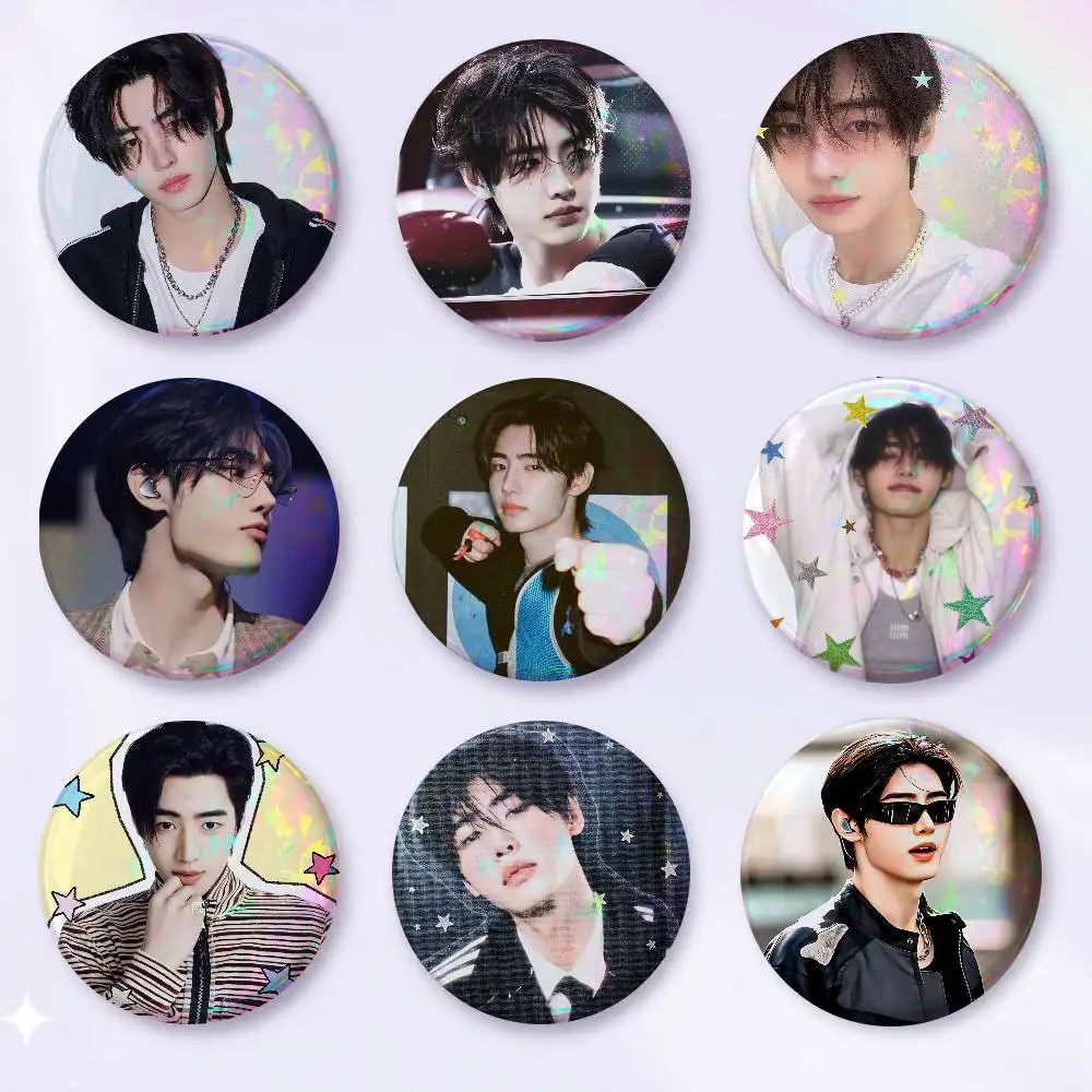 A-Popular Korean Boy Band S-sunS-ghoon-s Mixed Theme Round Button Badge Set Music Game Fashion Pins For Bags Clothes Accessories