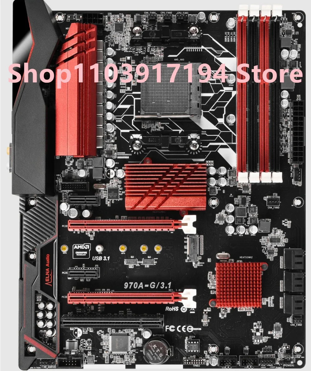 FOR Asrock 970A-G/3.1 Motherboard AM3+ AMD 9704XDDR3 64GB 6XSATA III M.2 USB 3.1 ATX support AMD FX 9590 8120 6130 4130 CPU