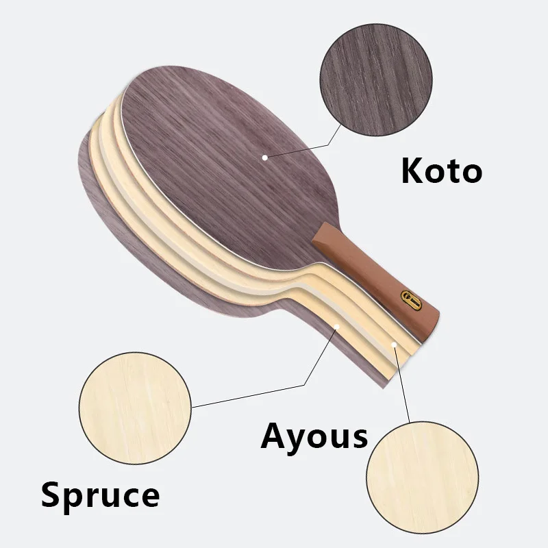 KOKUTAKU الهجومية الكلاسيكية OC 5 الخشب تنس الطاولة بليد مضرب 5 رقائق الخشب حلقة هجوم بينغ بونغ الخفافيش مجداف